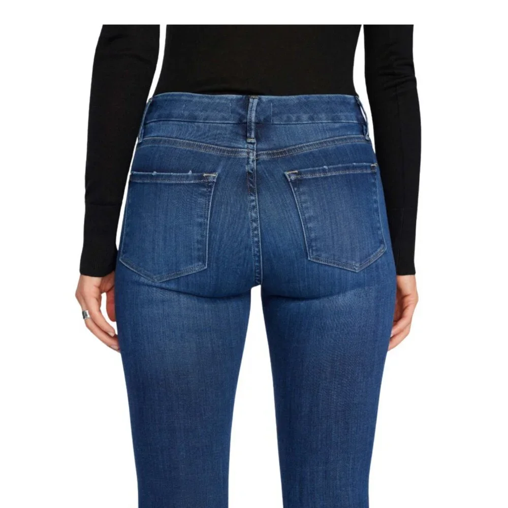 FRAME Le Crop Mini Boot Jeans Size 24 - Picture 3 of 7